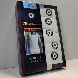Ben Sherman A Shirts Tank Top 5 Pack White Size Medium Mens‎ - New M